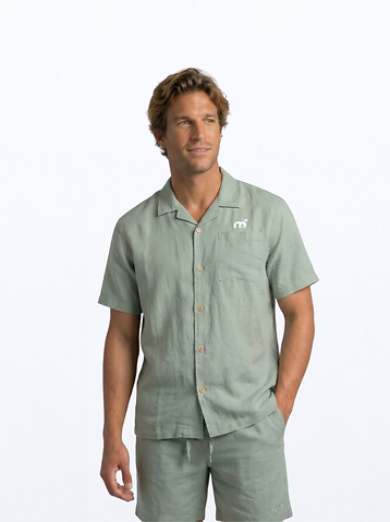 Cruz Linen Shirt - Sage Green