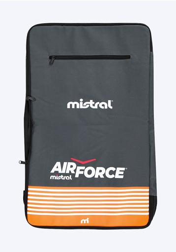 Mistral Wingsail Rucksack Foiling Wing Zubehör grau orange Vorderseite