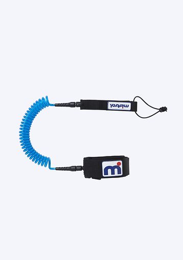Mistral 8' Coiled knee leash  SUP Accessoires Windsurf accessoires  black blue front